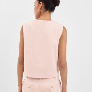 Pink Sleeveless Raw Edges Top By Topshop